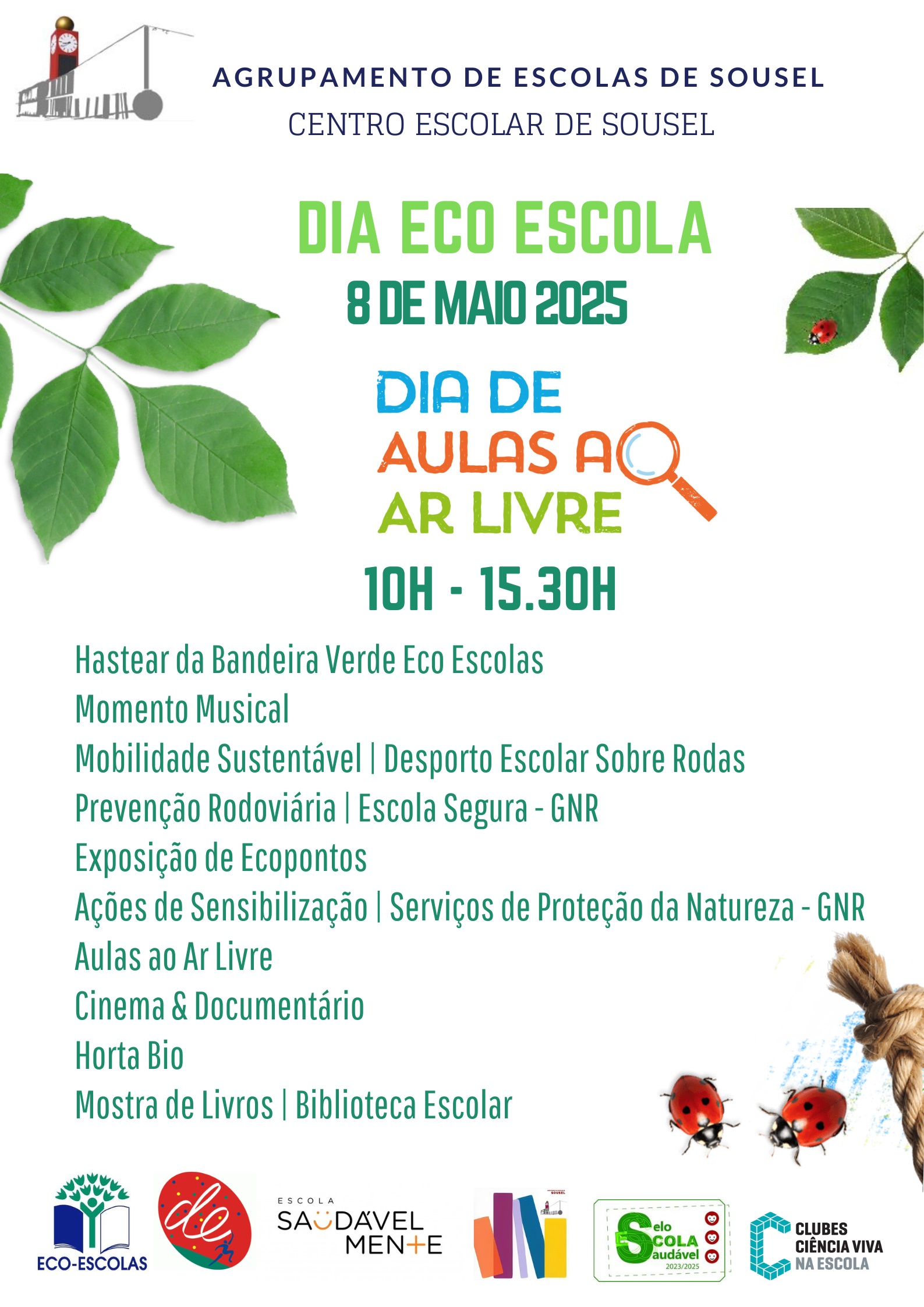 Comemoração Dia Eco-Escola - 08 de maio 2025 - Dia de Aulas ao Ar Livre
